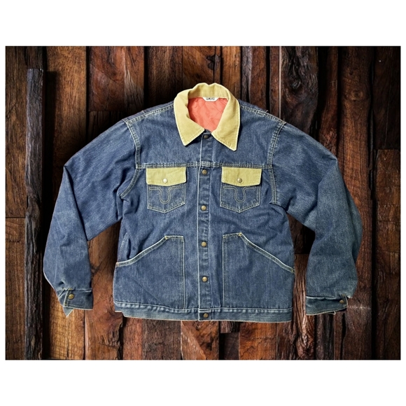 **TRUE VINTAGE 1960'S** BIG SMITH WESTERN DENIM JACKET- MEN'S SIZE XLARGE - Picture 1 of 12